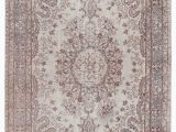 Peach and Blue Persian Style Chenille Oasis area Rug Turkish Vintage area Rug 5 10 X 9 8 178 Cm X 294 Cm