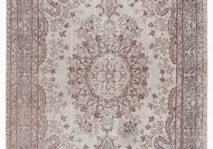 Peach and Blue Persian Style Chenille Oasis area Rug Turkish Vintage area Rug 5 10 X 9 8 178 Cm X 294 Cm