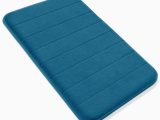 Peacock Blue Bath Rugs Yimobra Memory Foam Bath Mat Large Size 31.5 by 19.8 Inches, soft and Comfortable, Super Water Absorption, Non-slip, Thick, Machine Wash, Easier to …