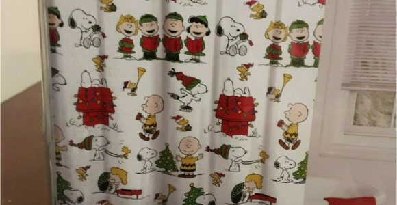 Peanuts Harvest Bath Rug New Peanuts Holiday Christmas Fabric Shower Curtain with Hooks