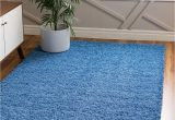 Periwinkle Blue area Rug Periwinkle Blue 4 X 6 solid Shag Rug