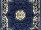 Persian Rug Navy Blue Traditional Persian area Rug Navy Dark Blue Black & Beige Carpet King Design 101 5 Feet 2 Inch X 7 Feet 3 Inch