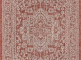 Pier 1 area Rugs 8×10 Medallion Textured Weave Outdoor Red/taupe 8′ X 10′ area Rug â Pier 1