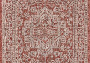 Pier 1 area Rugs 8×10 Medallion Textured Weave Outdoor Red/taupe 8′ X 10′ area Rug â Pier 1