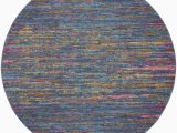 Pier 1 Round area Rugs Blue Distressed Striations area Rug