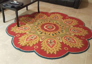 Pier One Round area Rugs Pier 1 Round Scalloped area Rug 6 Feet Red for Sale In Temple …