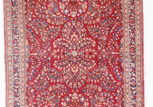 Pink and Blue oriental Rug 6757 Antique Sarouk Persian Rug 4 3" X 6 5"