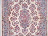 Pink and Blue oriental Rug Kerman Persian oriental Rug 6’4” X 9’1” 7954