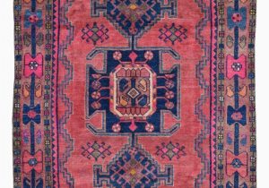 Pink and Blue oriental Rug Semi Antique Pink and Blue Persian Hamadan oriental Runner