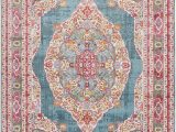Pink and Turquoise area Rug Bungalow Rose Lonerock oriental Turquoise area Rug & Reviews