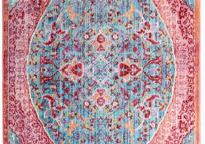 Pink and Turquoise area Rug Safavieh Sutton Collection Sut401b Turquoise and Fuchsia