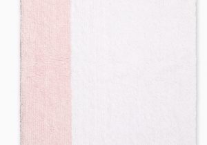 Pink and White Bathroom Rugs Gio Rectangle Cotton Bath Rug