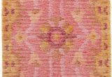 Pink and Yellow area Rugs oriental Handmade Looped Hooked Wool Pink Yellow area Rug