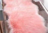 Pink Faux Fur area Rug Amazon Chitone Faux Sheepskin Fur Nursery Rug Shaggy