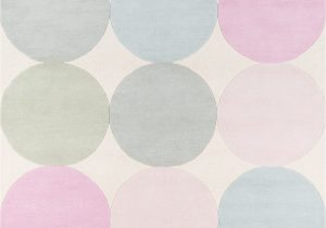 Pink Polka Dot area Rug Agatha Polka Dots Handmade Tufted Wool Pastel Pink Sage area Rug
