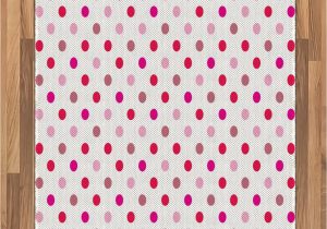 Pink Polka Dot area Rug Amazon Lunarable Polka Dots area Rug Polka Dots