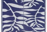 Plastic Cover for area Rug Lightweight Indoor Outdoor Reversible Plastic area Rug 5 9 X 8 9 Feet Leaf Pattern Blue White