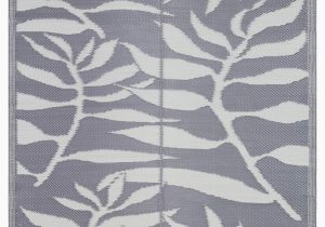 Plastic Cover for area Rug Lightweight Indoor Outdoor Reversible Plastic area Rug 5 9 X 8 9 Feet Leaf Pattern Grey White