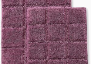 Plum Colored Bath Rugs Superior Bath Rugs Set Cotton for Bathroom Non Slip Checkered Design 2 Piece Plum