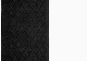 Plush Black Bathroom Rugs Sleek and Elegant Extra Plush Black Cotton Bath Rug Non Skid