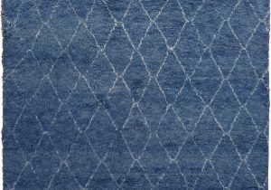 Plush Blue area Rug Exquisite Rugs Moroccan Hand Knotted 2243 Blue area Rug