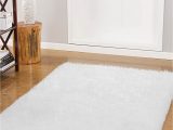 Plush Memory Foam area Rug Vista Living Claudia Shag area Rug 21 In X 57 In White