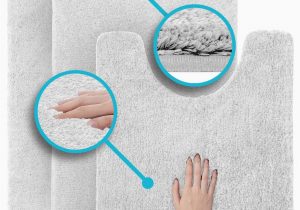 Plush Rugs for Bathroom 3 Pc Set Luxuriously Plush Microfiber Bathroom Rugs