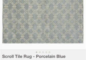 Pottery Barn Porcelain Blue Rug Scroll Tile Rug Porcelain Blue From Pottery Barn 8 X 10