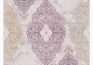 Purple and Gold area Rugs 2555 Multi