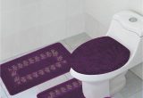 Purple and Gray Bathroom Rugs 3 Pc 5 Purple Design Bathroom Bath Mat Set Includes 1