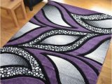 Purple and Silver area Rugs New Small Extra Huge Purple & Silver Black Thick