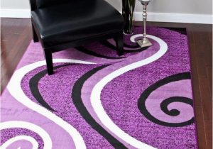 Purple and White area Rugs 0327 Purple Black White 5 2×7 2 area Rug Abstract Carpet