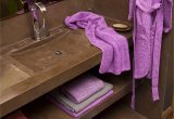 Purple Bath towels and Rugs Tropical Rug and Pousada Robe and Super Pile towels by Abyss