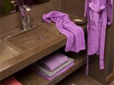 Purple Bath towels and Rugs Tropical Rug and Pousada Robe and Super Pile towels by Abyss