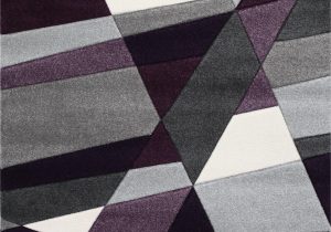 Purple Grey and Black area Rugs Leong Geometric Handmade Purple Gray Black area Rug