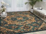 Ragland Modern Geometric Teal area Rug Nourison Nourison 2020 Nr206 Teal area Rug Fovama Rugs