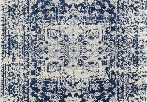 Reasor Ivory Blue area Rug Lileth Color Midnight Blue Size 7 10" X 10 6