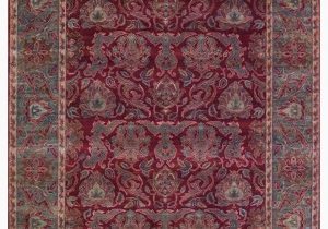 Red 8 X 10 area Rug E Of A Kind Janie Hand Knotted 8 X 10 Wool Red Green area Rug