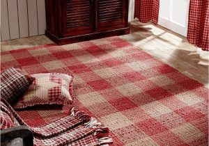 Red and Black Plaid area Rug Breckenridge Rustic Country Farmhouse Red Plaid area Rug