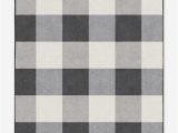 Red and Black Plaid area Rug Buffalo Plaid Black & White Rug