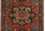 Red and Blue Persian Style Rug Exquisite Rugs Serapi Hand Knotted 9971 Red Blue area Rug