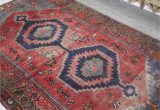 Red and Blue Persian Style Rug Red Sea Vintage Persian Rug Blue Salvage Vintage Rugs and Handmade Bohemian Home Decor