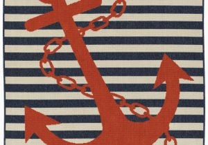 Red and Blue Striped Rug Red and Blue Striped Anchors Aweigh Rug