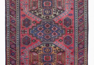 Red and Blue Vintage Rug Blue Red New Hand Knotted Anatolian Rug 3 5" X 6 2" 41 In X 74 In
