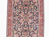 Red and Blue Vintage Rug Blue Red Rug Traditional Rug Red oriental Rug 4 X 6 Ft area Rug Hand Knotted Rug