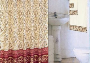 Red and Gold Bathroom Rugs Burgundy 18 Piece Bathroom Set 2 Rugs Mats 1 Fabric Shower