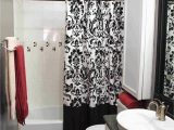 Red and White Bath Rug Black and White Shower Curtain Ideas On Foter