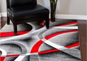 Red and White Striped area Rug 2305 Gray Black Red White Swirls 7 10 X 10 6 Modern Abstract area Rug Carpet