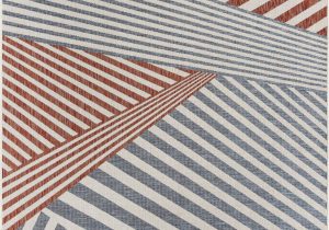 Red and White Striped area Rug Deadra Striped Blue White Red Indoor Outdoor area Rug