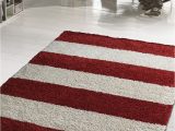 Red and White Striped area Rug Graphic Red & White Stripes Rug